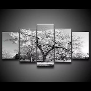 Quadro Decorativo 129x63 Sala Quarto Árvore Branca 1