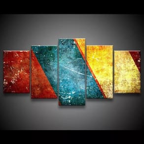 Quadro Decorativo 129x63 Sala Quarto Fundo Colorido Abstrato