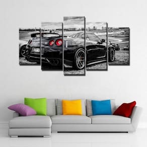 Quadro Decorativo Nissan 5 partes 130x65 em tecido