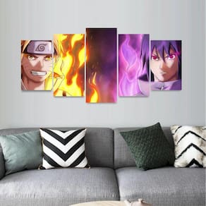Quadro mosaico Naruto sennin Sasuke mangekyou sharingan