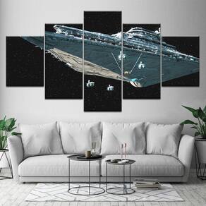 Quadro Decorativo Star Wars A 5 peças 130x65 cm em tecido