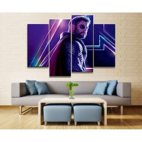 Quadro Decorativo Thor 4 peças 140x850cm em tecido