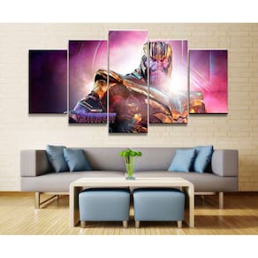 Quadro Decorativo Thanos8 5 peças 130x65 cm em tecido