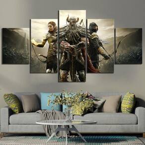 Quadro Decorativos Jogos Walpaper com 5 peças 130x65 m5