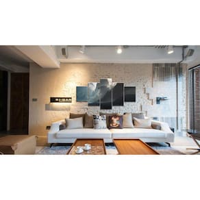 Quadro Decorativo Monstro Godzila3 5 peças 130x65 cm em teci