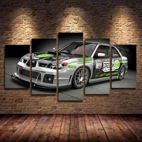 Quadro Decorativo Carro Exportivo 5 peças em tecido
