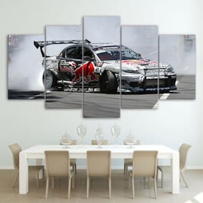 Quadro Decorativo Drift 5 partes 130x65 em tecido
