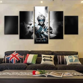 Quadro Decorativos League of Legends com 5 peças 130x65 10