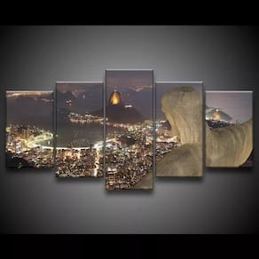 Quadro Decorativo 129x63 Sala Quarto Cristo Rio De Janeiro 1