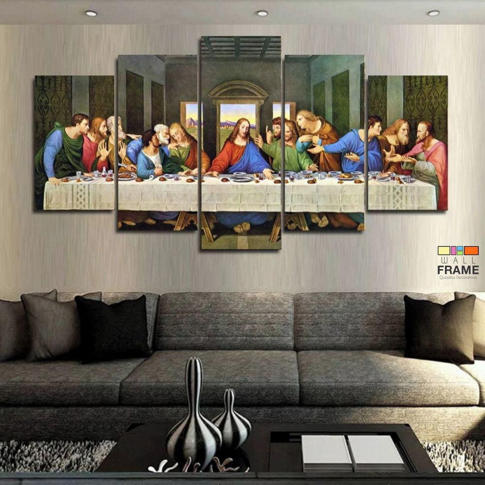 Quadros Decorativos Santa Ceia 63x130mt em Tecido