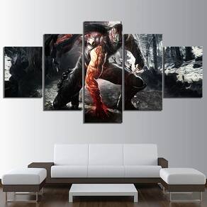 Quadro Decorativos Ninja com 5 peças 130x65 1