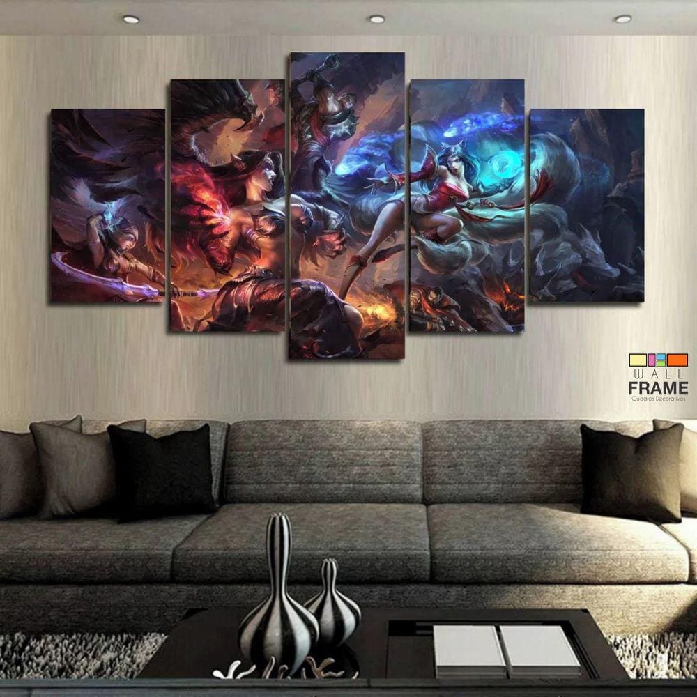 Quadros Decorativos Jogos Online Lol 63x130mt em Tecido