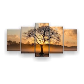 Quadro Decorativo Árvore Seca Raio De Luz 129x61