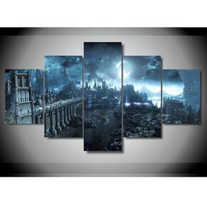 Quadro Decorativos paisagens com 5 peças 130x65 1