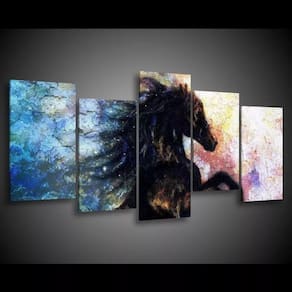Quadro Decorativo 129x63 Sala Quarto Cavalo