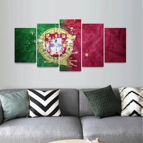 Quadro decorativo Bandeira Portugal Arte Mosaico