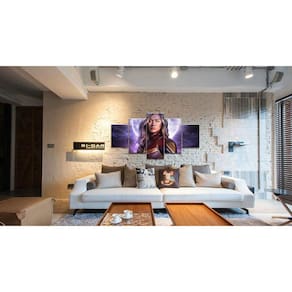 Quadro Decorativo C. Marvel 5 peças 130x65 cm em tecido
