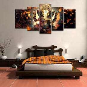 Quadro Decorativo 129x63 Sala Quarto Lord Ganesha Elefante 1