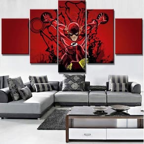 Quadro Decorativo Flash 5 peças 130x65 cm em tecido