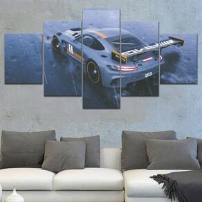 Quadro Decorativos Carro esportivo com 5 peças 130x65 1