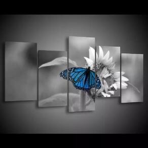 Quadro Decorativo 129x63 Sala Quarto Borboleta