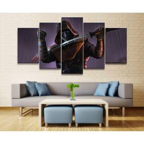 Quadro Decorativo Arqueiro Vingadores 5 peças 130x65 cm em t
