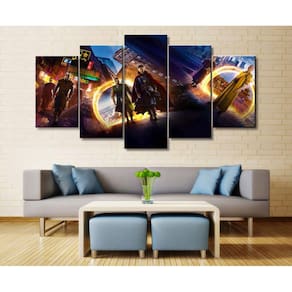 Quadro Decorativo Dr Estranho 5 peças 130x65 cm em tecido