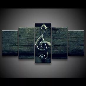 Quadro Decorativo 129x63 Sala Quarto Música Clave De Sol 1