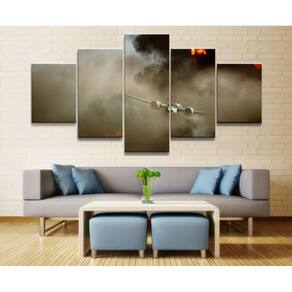 Quadro Decorativos Battlefield com 5 peças 130x65 m11