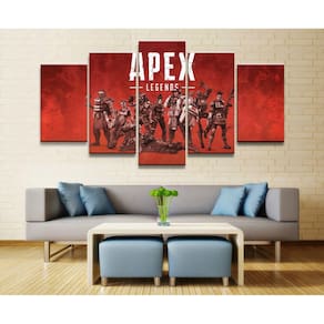 Quadro Decorativos Jogo-Dark-Souls com 5 peças 130x65 10