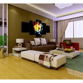 Quadro Decorativo Coringa 5 peças 130x65 cm em tecido