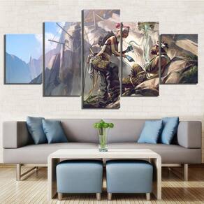 Quadro Decorativos Apex Legends com 5 peças 130x65 9