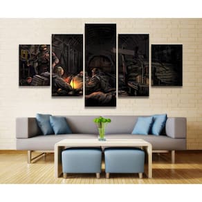 Quadro Decorativos Games com 5 peças 130x65 1