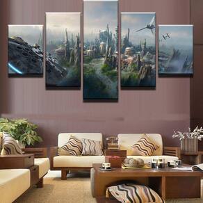 Quadro Decorativos Jogo Metro 3 com 5 peças 130x65 1