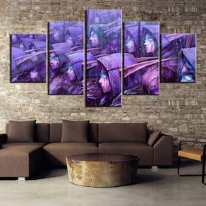 Quadro Decorativos Warcraft com 5 peças 130x65 11