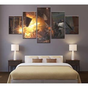 Quadro Decorativos Rainbow Six com 5 peças 130x65 5