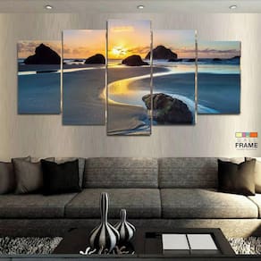Quadros Decorativos Paisagem Praia 63x130mt em Tecido