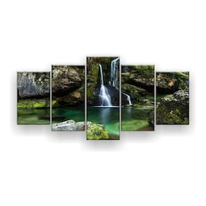 Quadro Decorativo Cachoeira Eslovênia 129x61 Sala Quarto