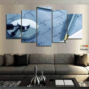 Quadros Decorativos Medicina Cardio 63x130mt em Tecido