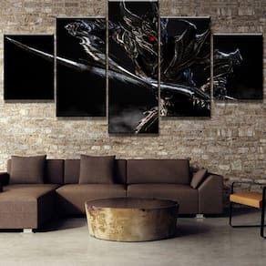 Quadro Decorativos Elder Scrolls com 5 peças 130x65 2