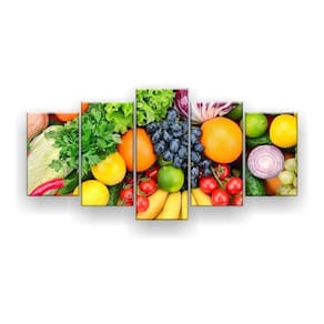 Quadro Decorativo Frutas E Legumes 129x61 Sala Quarto