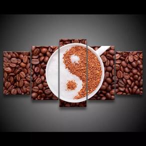 Quadro Decorativo 129x63 Sala Quarto Café Yin Yang 1