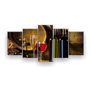 Quadro Decorativo Vinho Torneira Barril 129x61 Sala Quarto