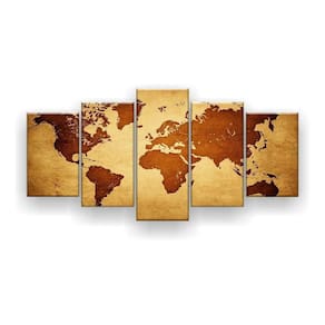 Quadro Decorativo Mapa Mundi Globo Hd 129x61 Quarto Sala