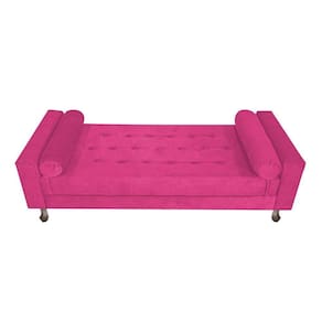 Recamier Baú Félix Solteiro 140cm Suede Pink