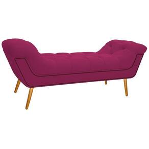 Calçadeira Estofada Veneza 160cm Suede Pink