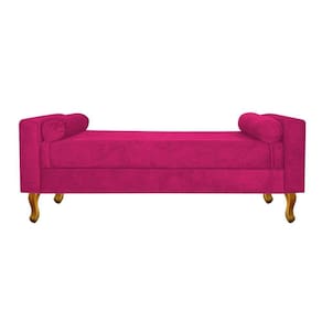 Recamier Baú Félix Solteiro 100cm Suede Pink