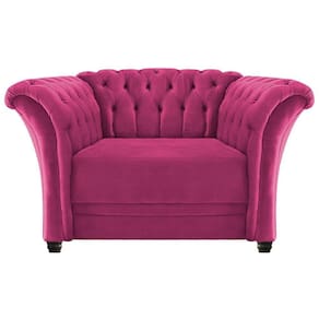 Poltrona Decorativa Chesterfield Sofia Suede Pink