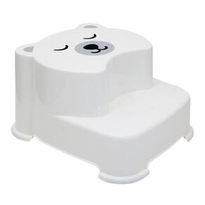 Degrau Infantil Antiderrapante Urso Buba Até 60Kg Branco