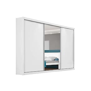 Guarda Roupa Europa Toronto 3 Portas 1 Espelho Branco